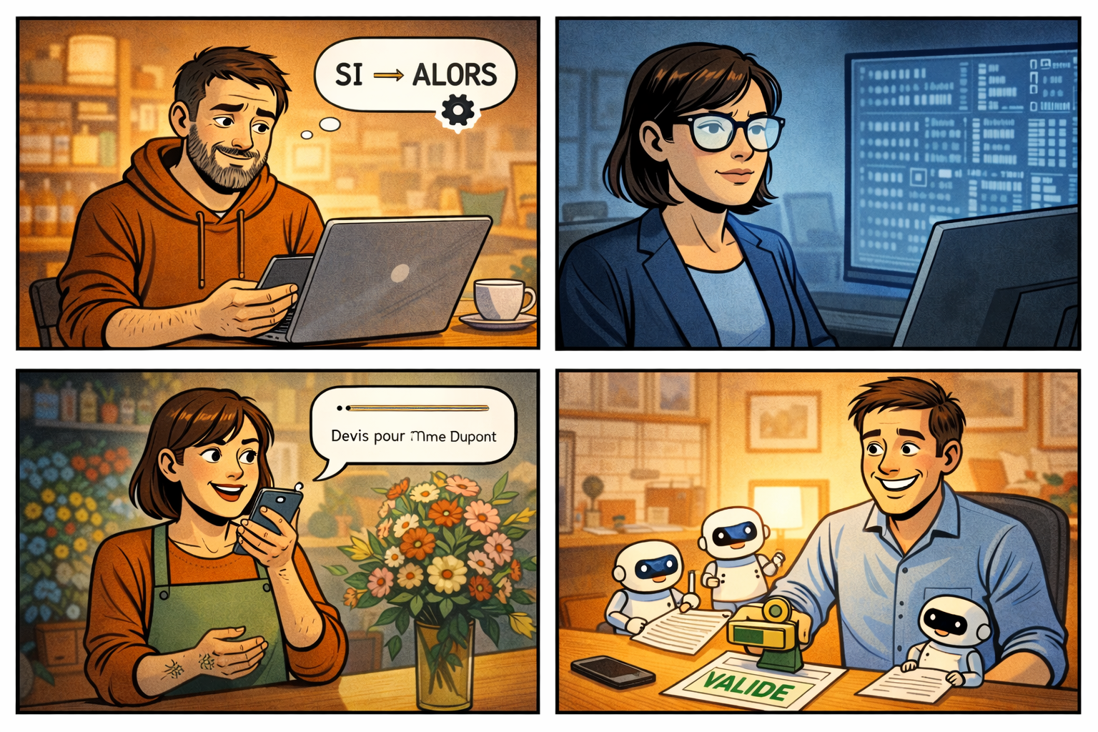 4 concepts IA automatisation TPE - Automatisation assistant agent modèle expliqués