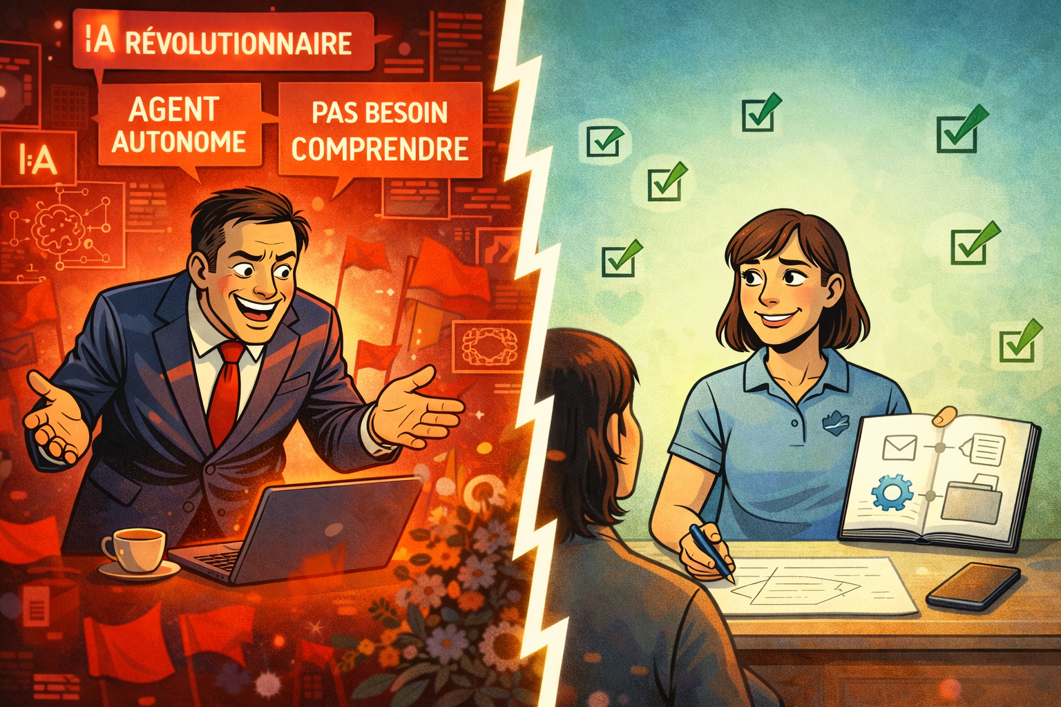 Différence bon professionnel mauvais vendeur IA - Détection arnaques TPE