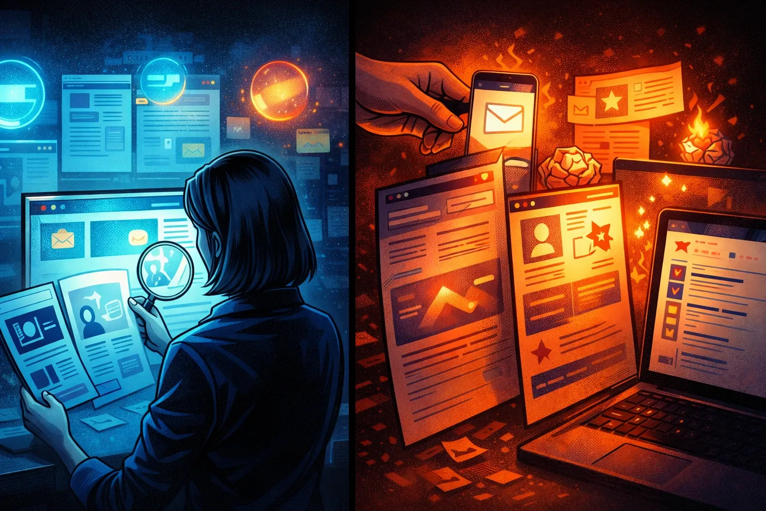 Un diptyque panoramique oppose une phase d’observation factuelle à une phase d’interprétation commerciale.