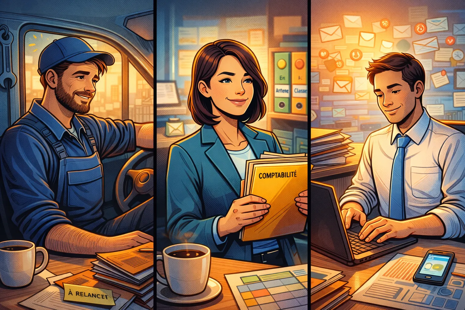 Trois professionnels retrouvent de la clarté dans leur travail après avoir supprimé une tâche répétitive.